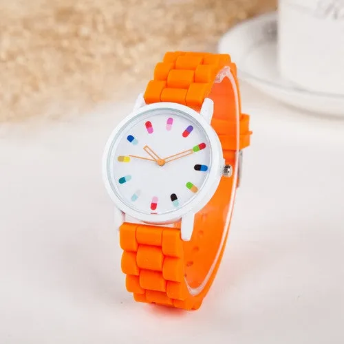 Hot Sale Women Watch Fashion Geneva Casual Watch Silicone Wristwatch Girls Women Men Quartz Watch Relogio Feminino Clocks