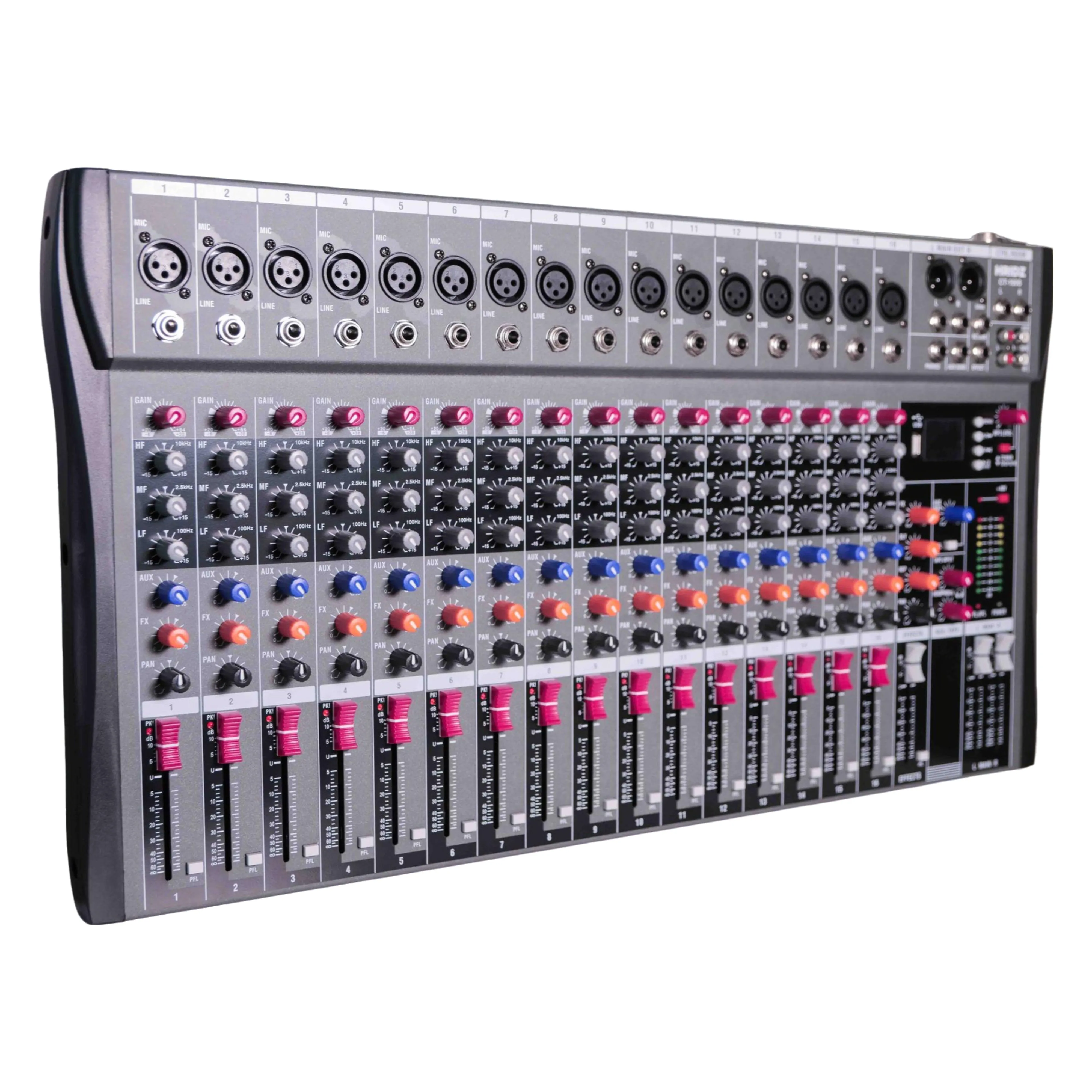 Hridz 16 Channels Audio Sound Mixer Mixing DJ Console USB with 48V Phantom Power