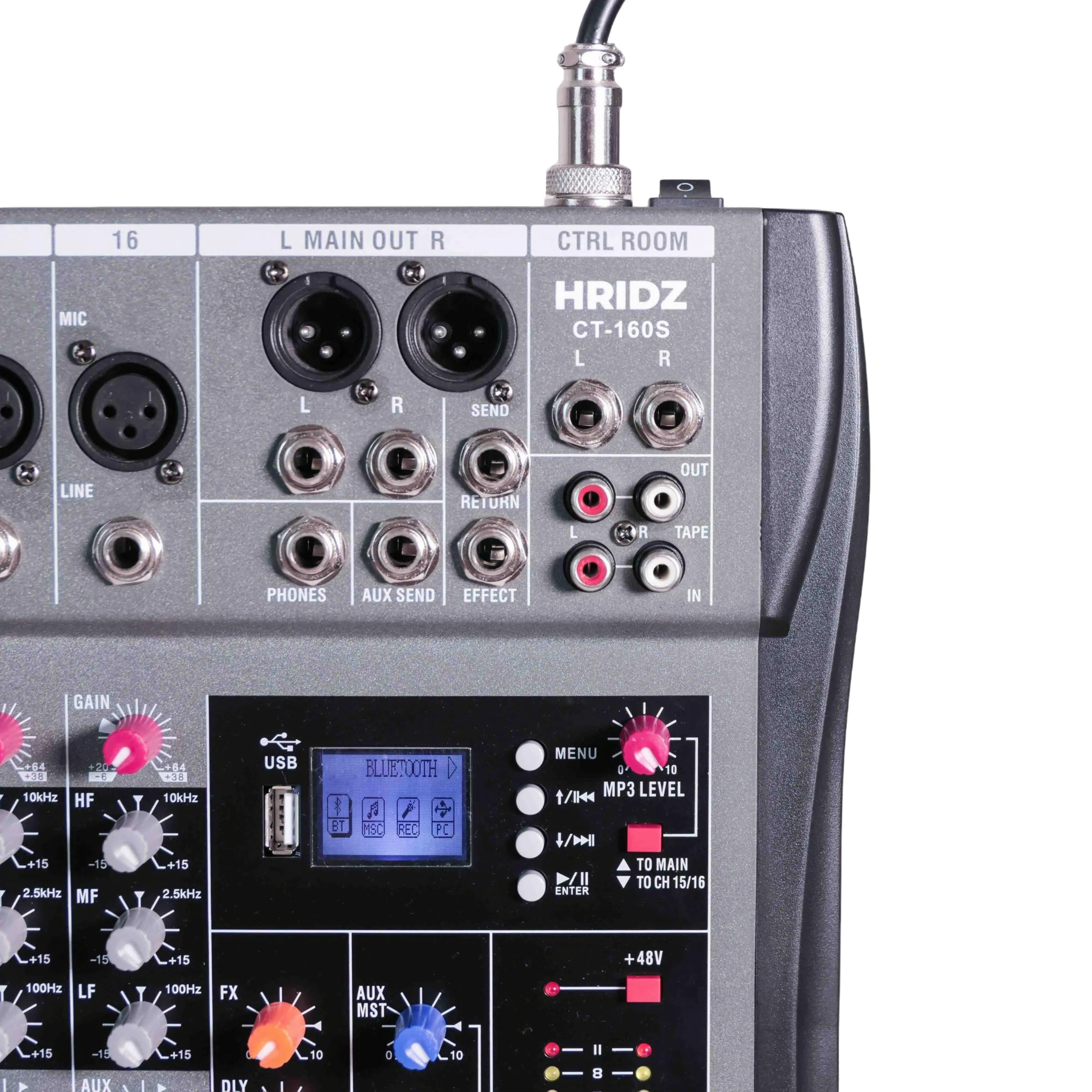 Hridz 16 Channels Audio Sound Mixer Mixing DJ Console USB with 48V Phantom Power