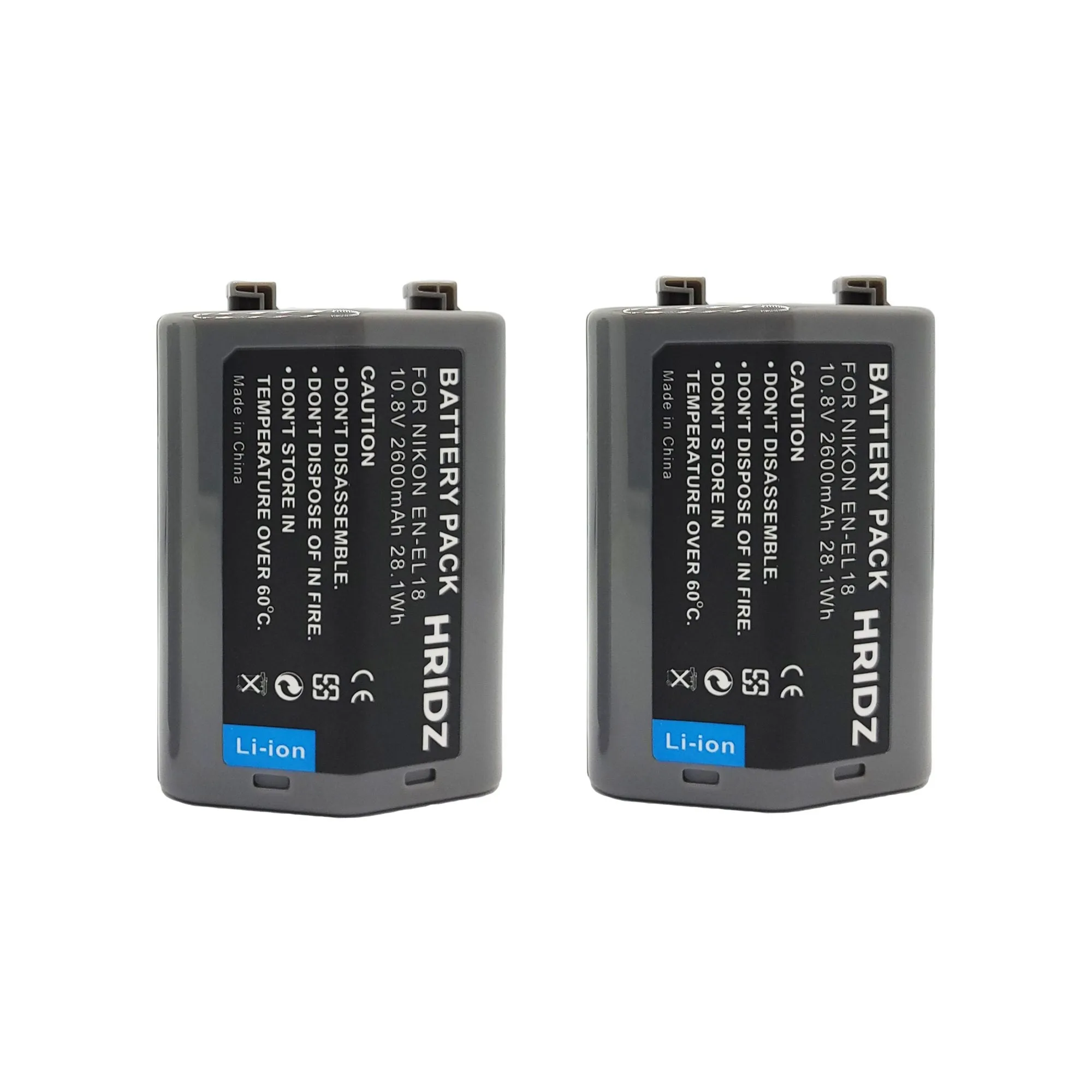 Hridz EN-EL18 Battery 10.8V for Nikon ENEL18 EN-EL18a D4 D4s S52 D5 Z9 Cameras