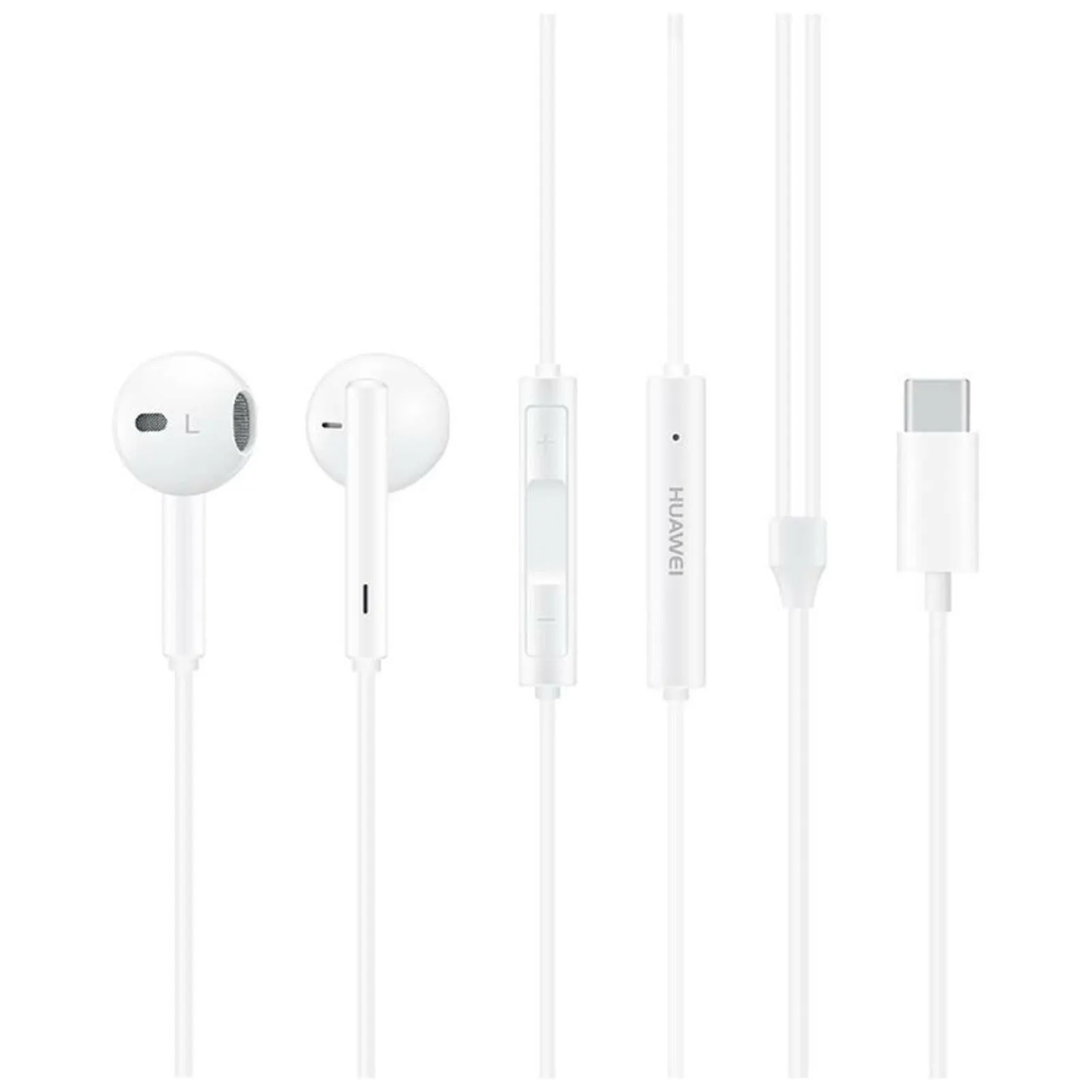 HUAWEI CM33 Classic Earphones (USB-C Edition) Half In-ear Corded Headset Handsfree Hi-Res High-Resolution Audio Immersive Wired Headphone with Mic