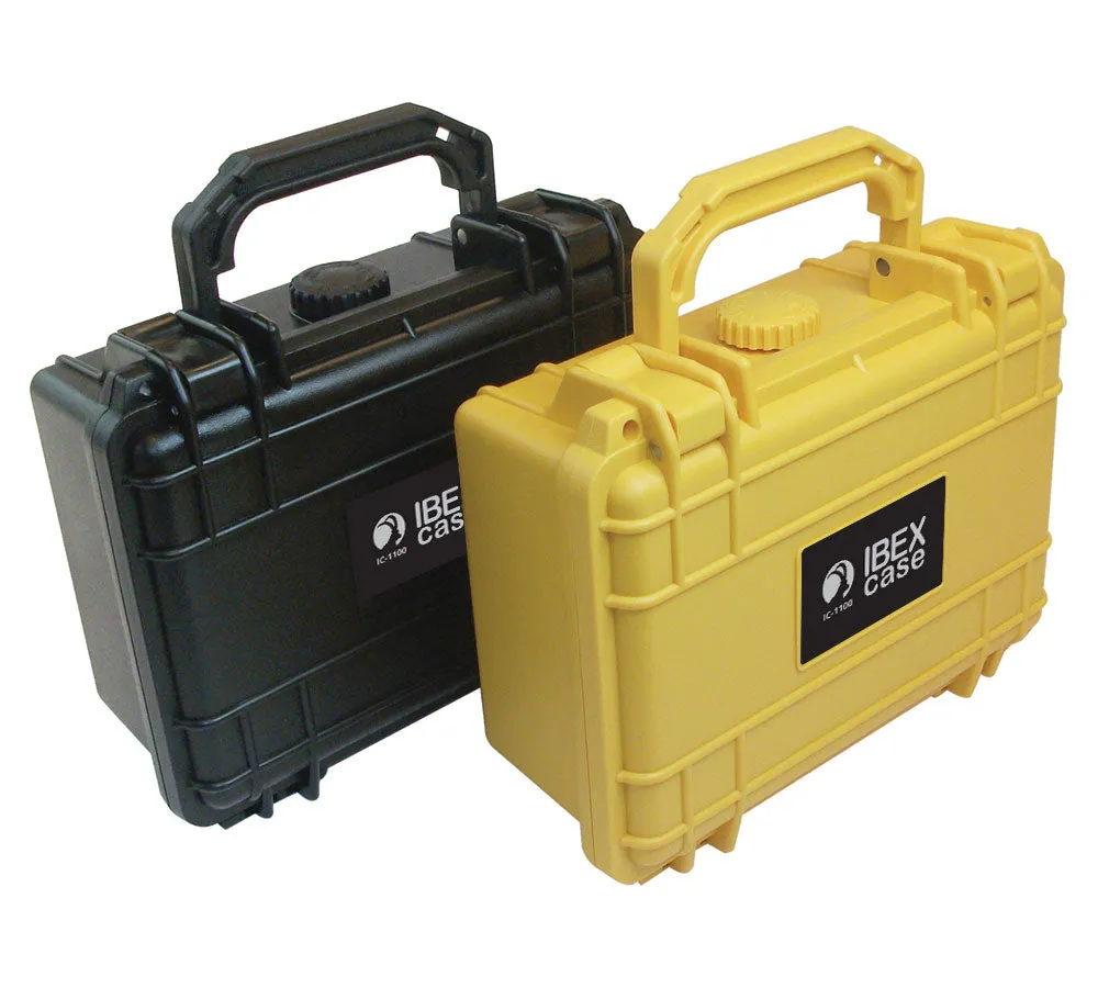 IBEX Protective Case 1100 with foam, 8.3 x 6.6 x 3.5", Yellow (IC-1100YL)