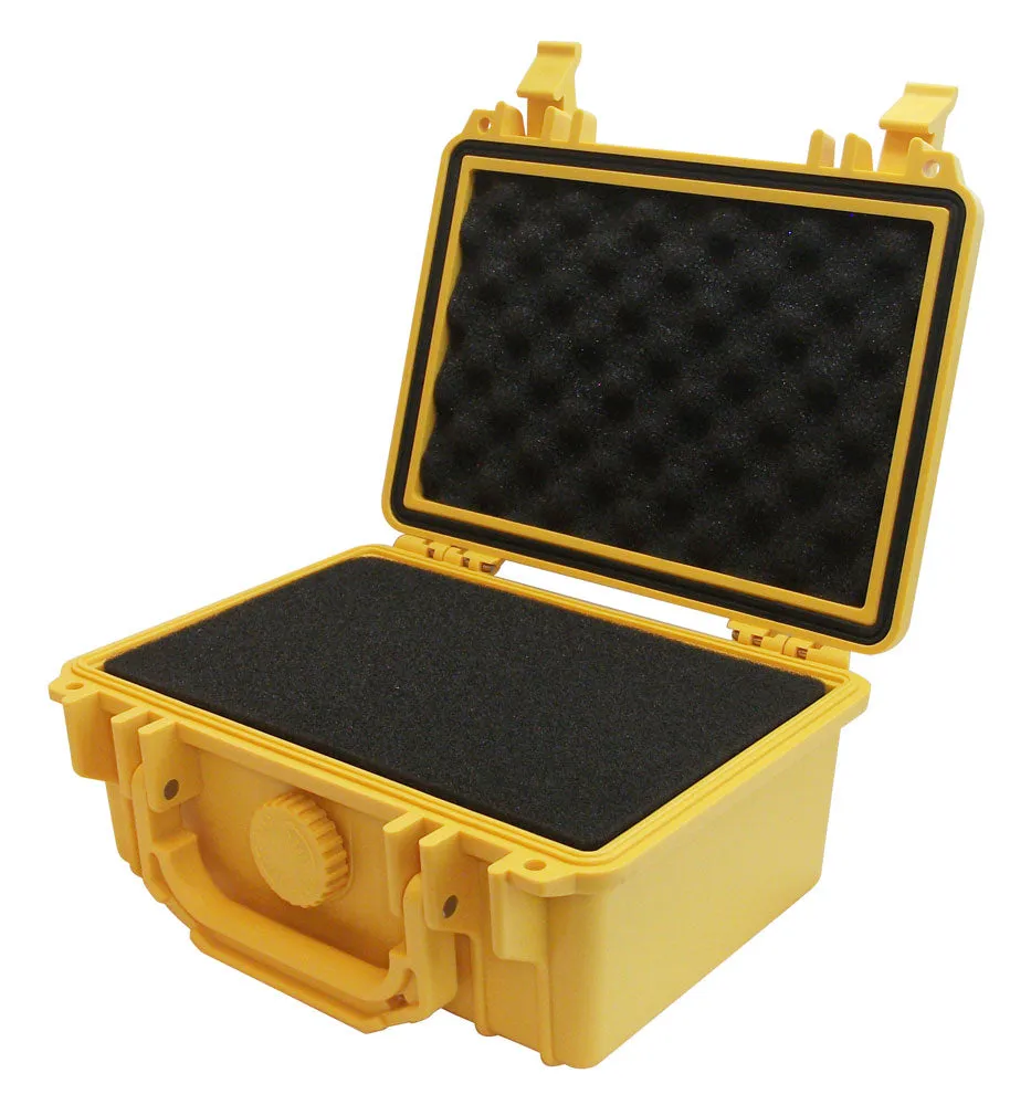 IBEX Protective Case 1100 with foam, 8.3 x 6.6 x 3.5", Yellow (IC-1100YL)