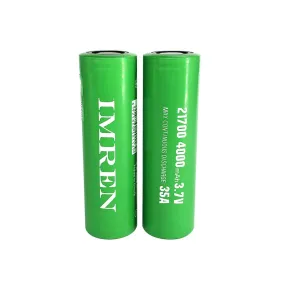 IMREN 21700 4000mAh 35A Rechargeable Lithium Battery  (2 Batteries/Pack)