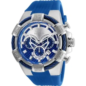 Invicta Men's Bolt Quartz Multifunction Silver Blue Dial Watch 24696