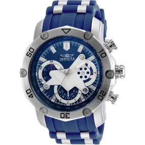 Invicta Men's Pro Diver 100m Stainless Steel Chronograph Blue Dial Watch 22796