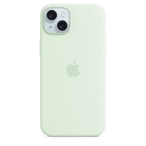 iPhone 15 Plus Silicone Case with MagSafe - Soft Mint