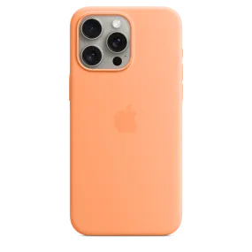 iPhone 15 Pro Max Silicone Case with MagSafe - Orange Sorbet