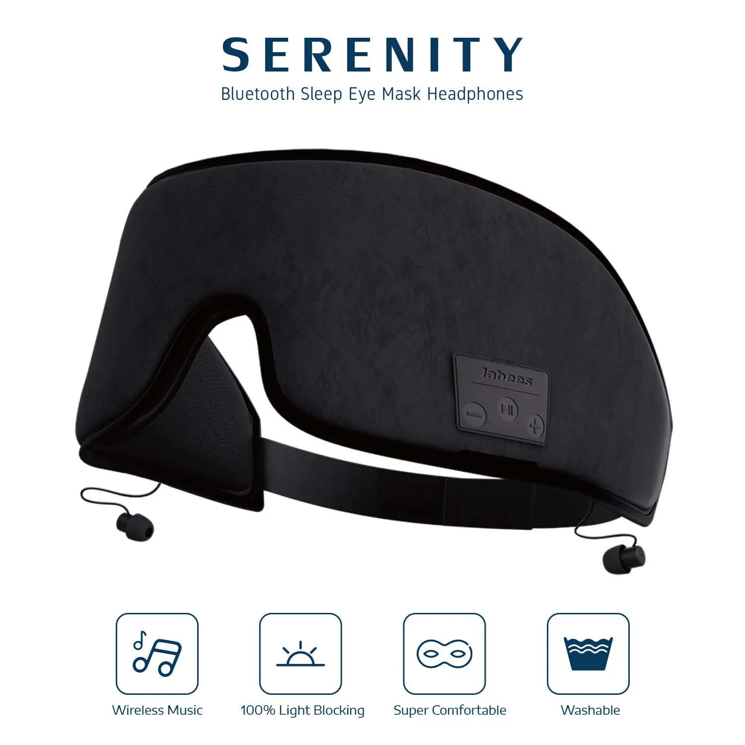 Jabees SERENITY - Top Shelf Bluetooth Sleep Eye Mask Headphones