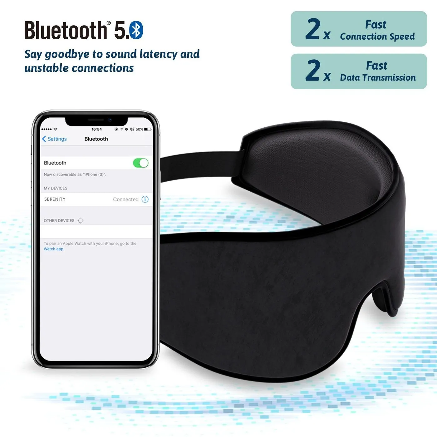 Jabees SERENITY - Top Shelf Bluetooth Sleep Eye Mask Headphones