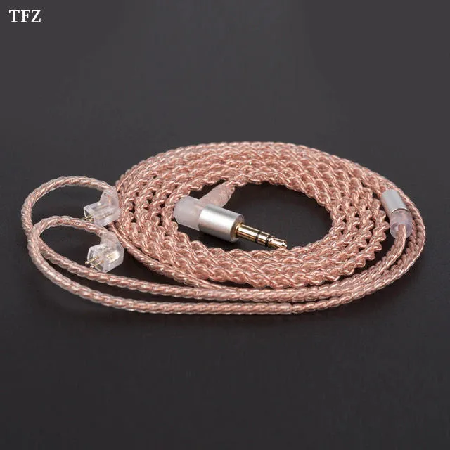 KBEAR 4 Core Copper Earphone Cable With Mic - 2PIN / QDC / MMCX / TFZ