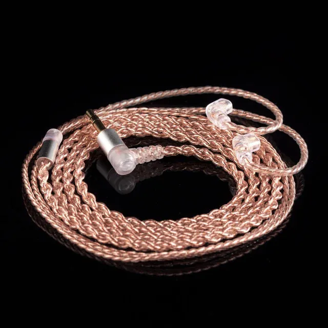 KBEAR 4 Core Copper Earphone Cable With Mic - 2PIN / QDC / MMCX / TFZ