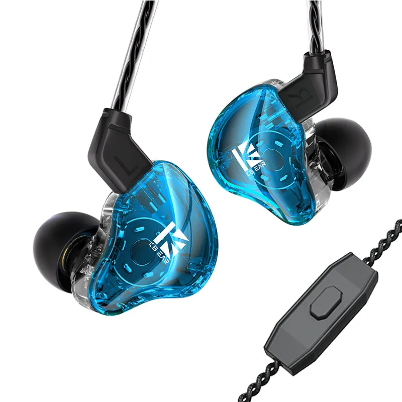 【KBEAR KS1】In Ear Monitor Super Bass Wired Earbuds, Crystal Clear Sound IEM Headphones, High Resolution Noise Canceling for Singers