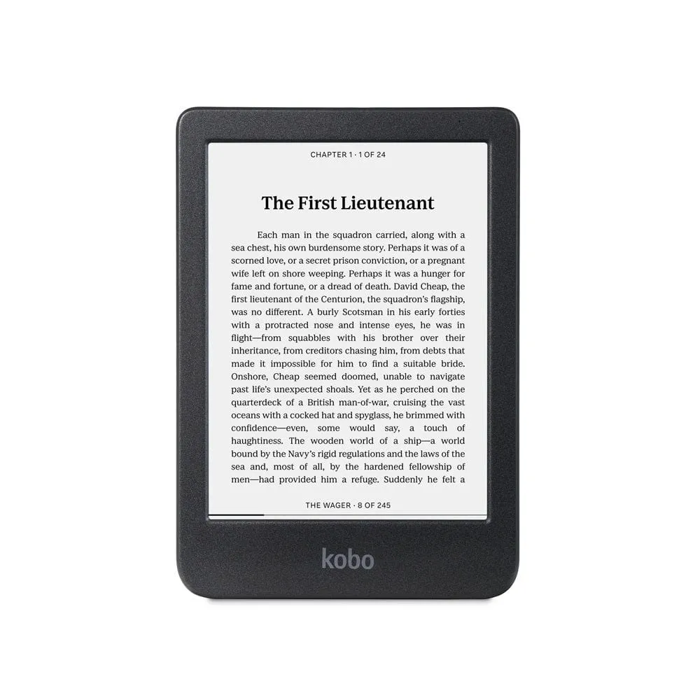 Kobo Clara BW Black & White 6" e-Reader with Glare-Free E Ink Carta 1,300 HD Touchscreen