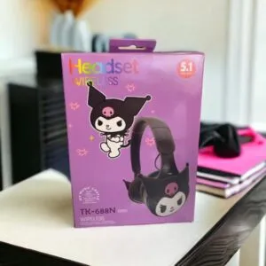 Kuromi Design Wireless Headphones for Kids (Pink)