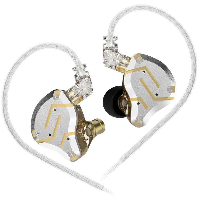 【KZ ZS10 Pro】 4BA 1DD Hybrid In Ear Earphone Headphones DJ Monitor Wired Earbuds Headset