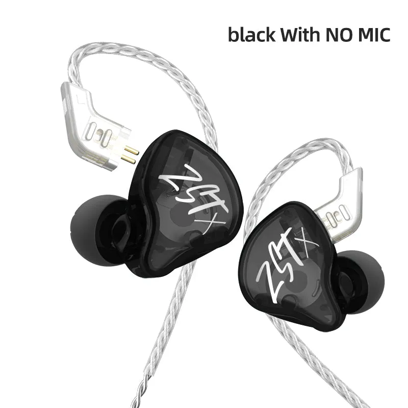 【KZ ZSTX】 1DD 1BA Hybrid Driver In-ear Earphone Wired Headset Gaming Headphone Earbuds Audio