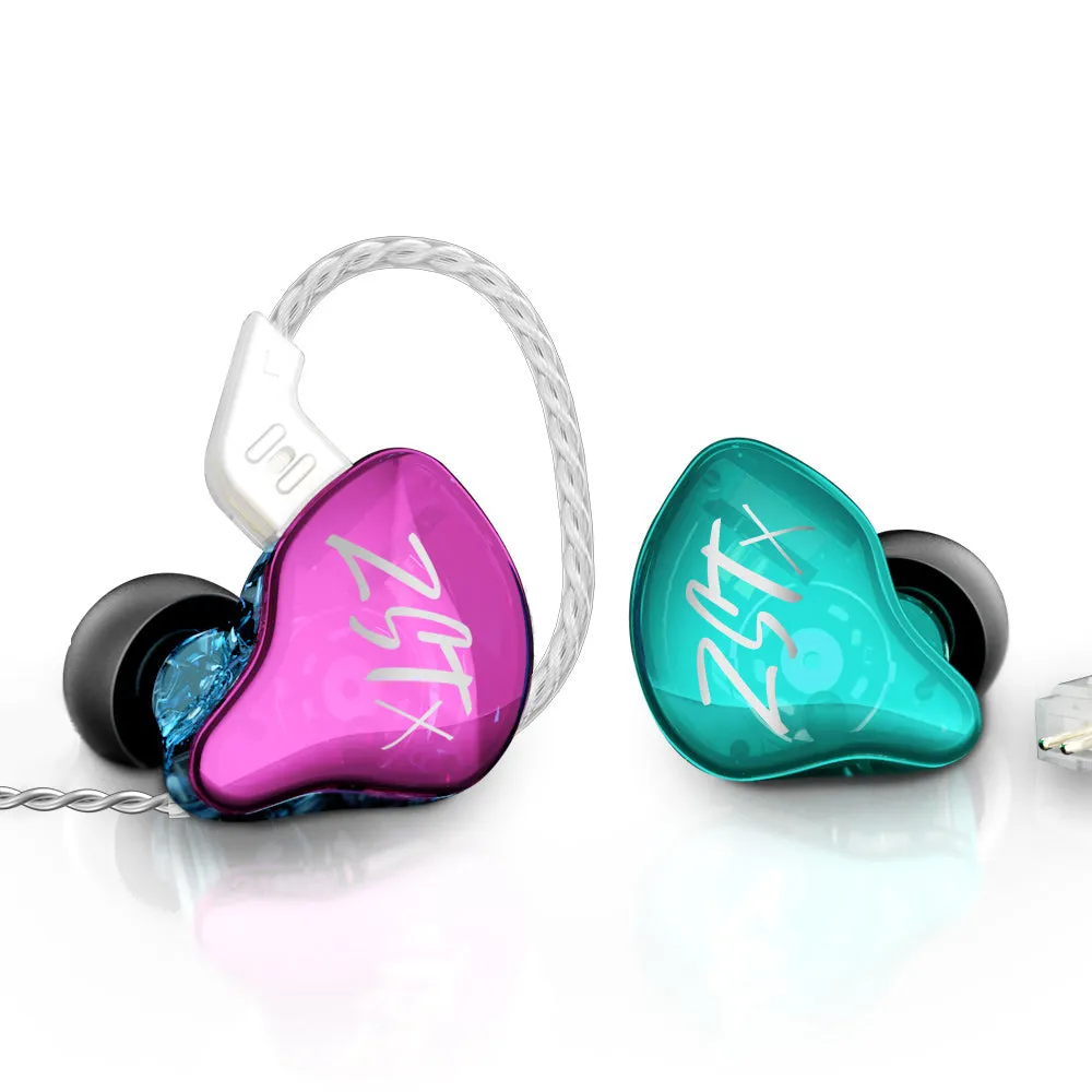 【KZ ZSTX】 1DD 1BA Hybrid Driver In-ear Earphone Wired Headset Gaming Headphone Earbuds Audio