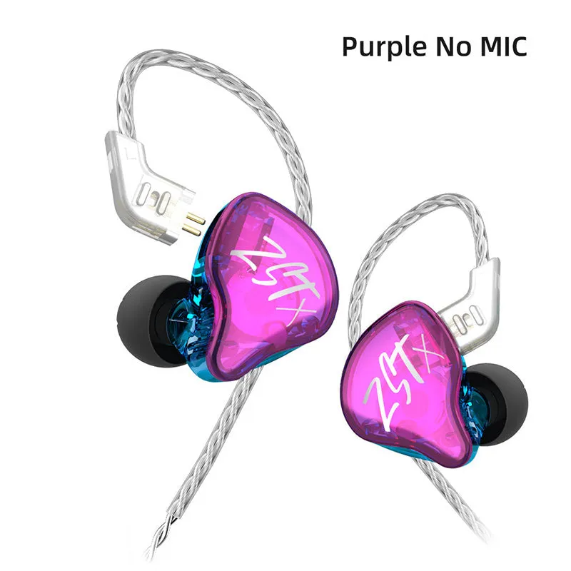 【KZ ZSTX】 1DD 1BA Hybrid Driver In-ear Earphone Wired Headset Gaming Headphone Earbuds Audio