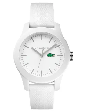 Lacoste 12.12 Womens Watch - White Dial & Case - Rubber Strap - 30m