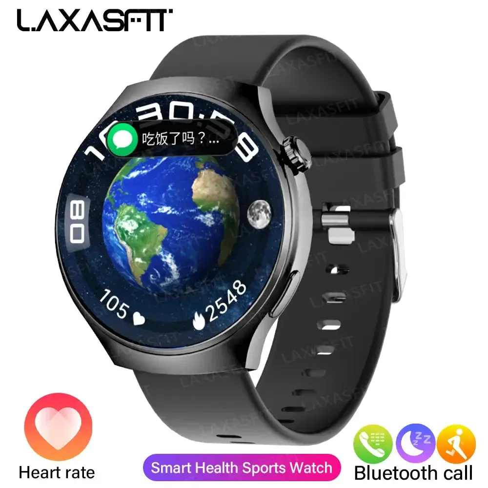 LAXASFIT New GT4 PRO Multi-function Smart Watch Bluetooth Call Men's Fashion Watch Multi Sport Mode Smart Watch Holiday Gift