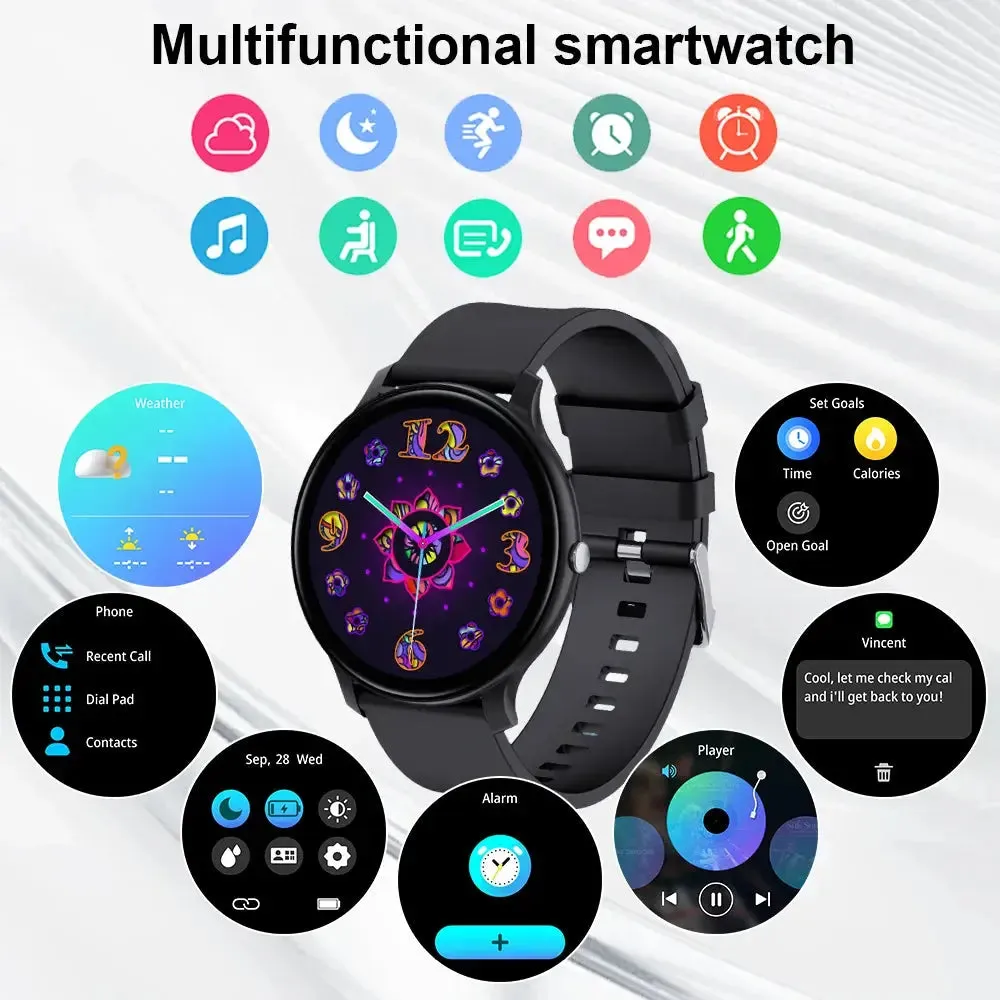 LAXASFIT New Smart Watch Activity Tracking Heart Rate Monitor Bluetooth Voice Call IP68 Waterproof Smart Watch Men Women Clock