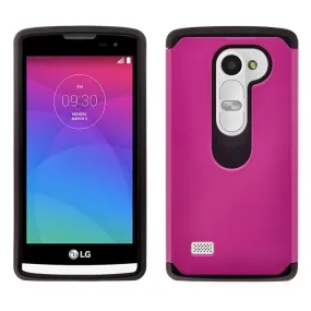 LG Leon LTE Case | Lg Tribute 2 Case | LG Power | LG Sunset | LG Destiny | LG Risio Case, Slim Hybrid [Shock/Impact] Absorption Dual Layer Case - Hot Pink