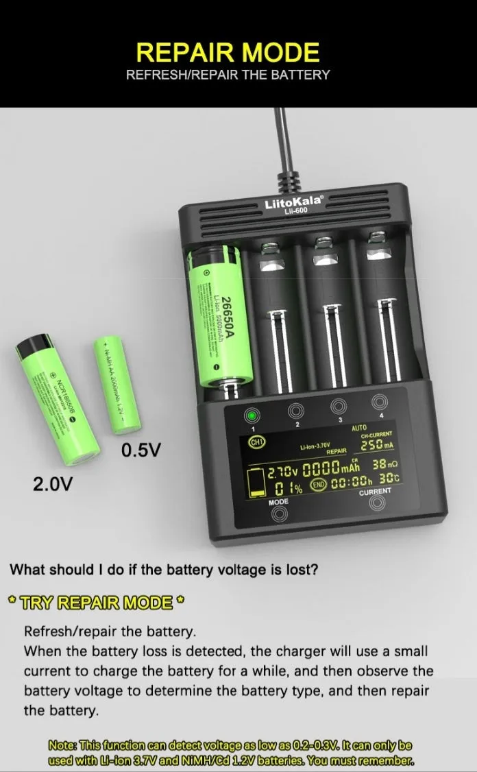 Liitokala Lii-600 Lithium-Ion Smart Battery Charger