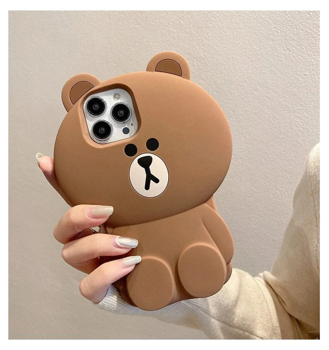 Line friends Big Brown Bear iPhone Case iPhone XS XR X 11 12 13 14 Pro Promax