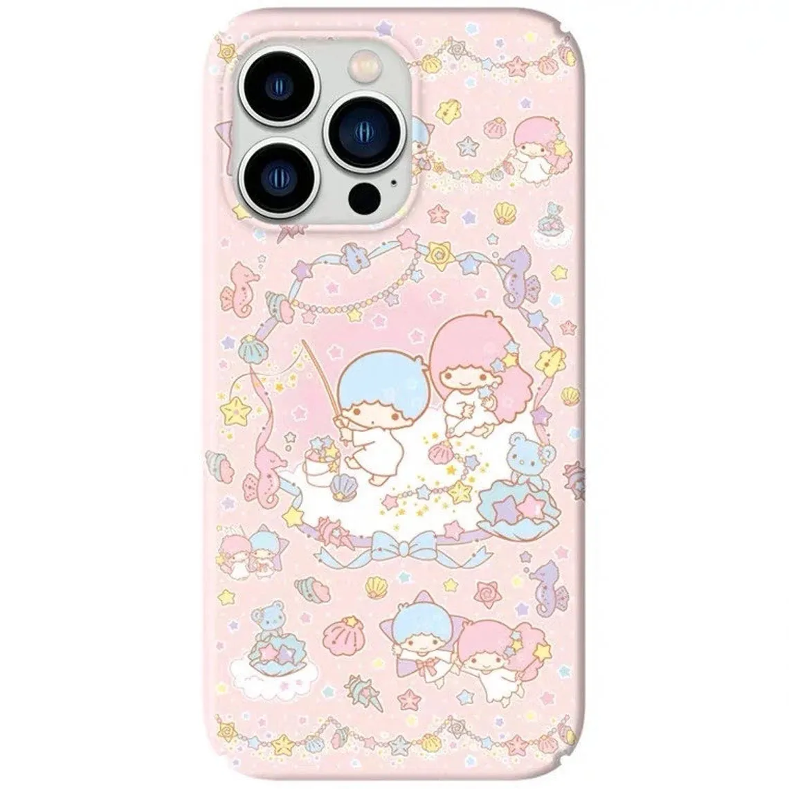 Little Twin Stars Shells Party iPhone Case PLUS XS XR X 11 12 13 14 15 Pro Promax