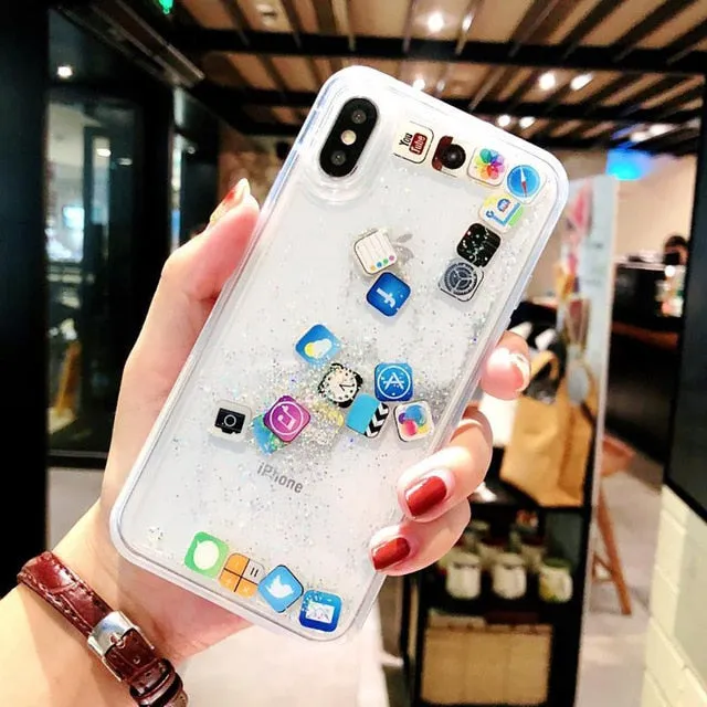 luxury Dynamic liquid Glitter Phone Case