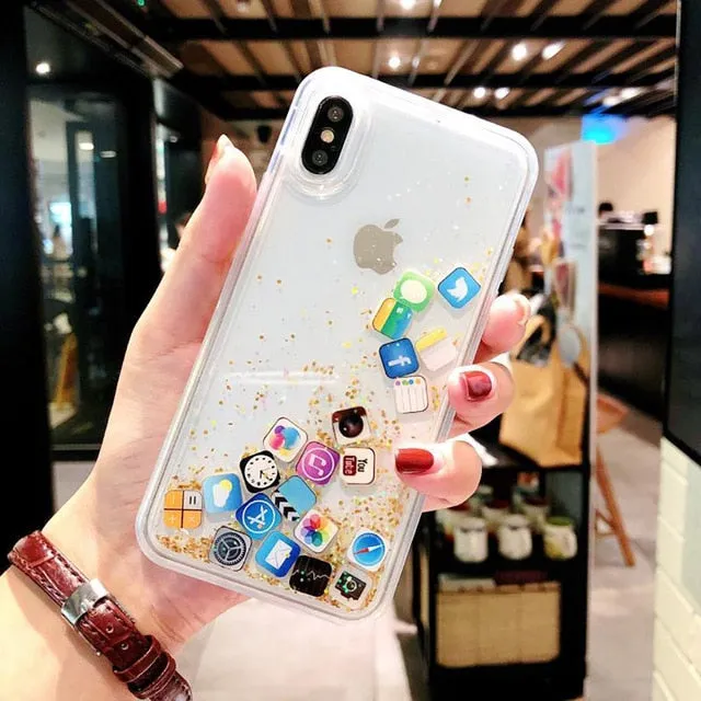 luxury Dynamic liquid Glitter Phone Case