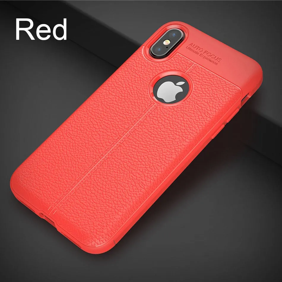 Luxury Leather PU Silicone Soft Case On The For iphone 7 8 6 6s PLus X Full Cover For iphone X Xr Xs Max Shockproof Bumper Case