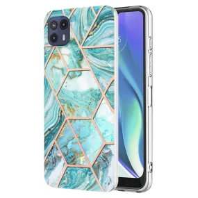 Marble Motorola Moto G50 5G case - Blue