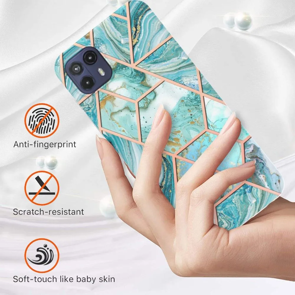 Marble Motorola Moto G50 5G case - Blue