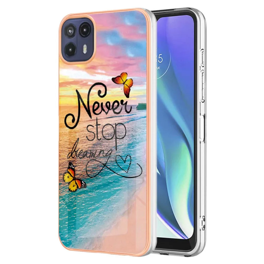 Marble Motorola Moto G50 5G case - Never Stop Dreaming