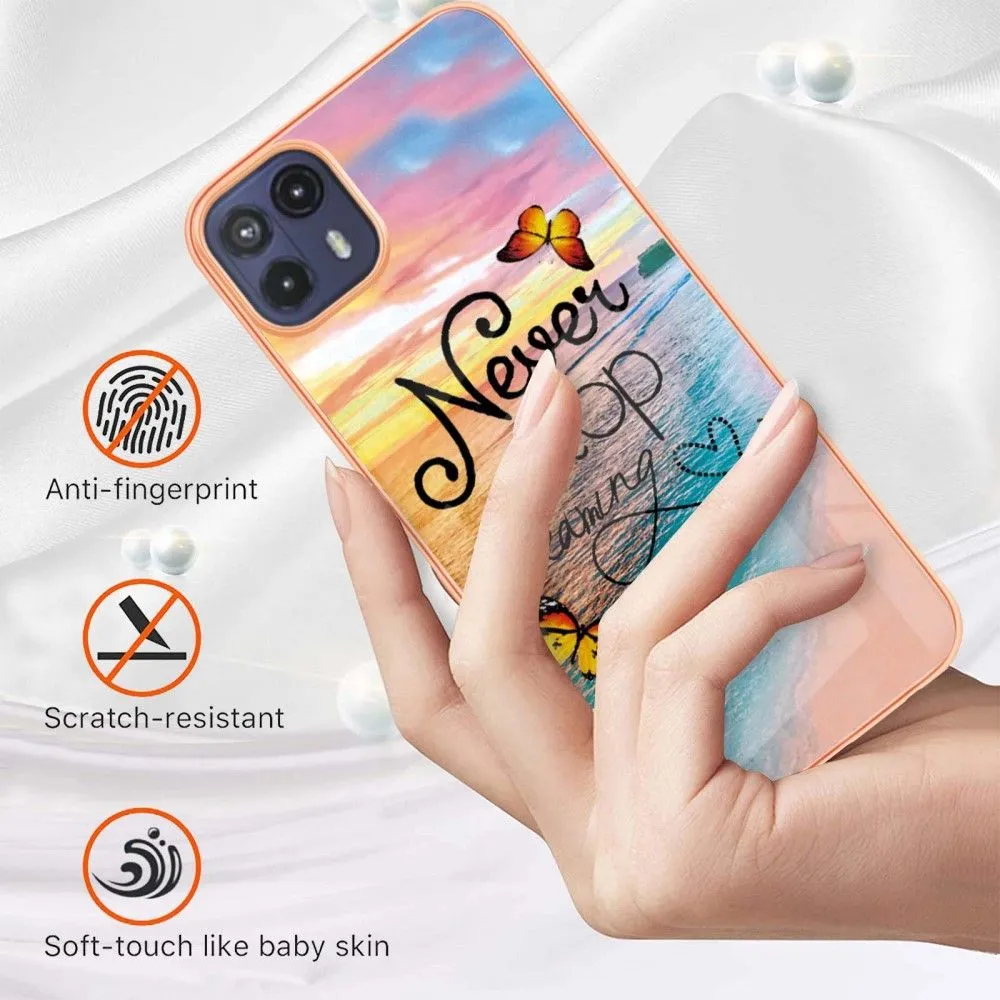 Marble Motorola Moto G50 5G case - Never Stop Dreaming