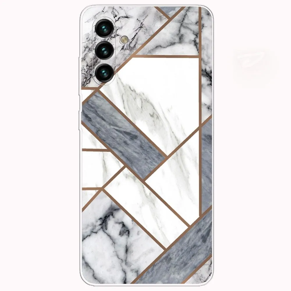 Marble Samsung Galaxy A13 5G case - Grey / White Marble Tile