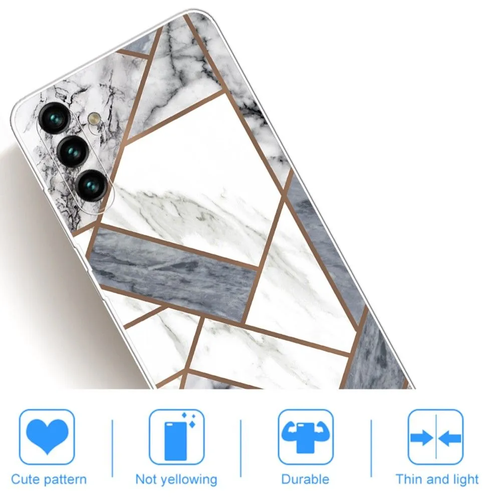 Marble Samsung Galaxy A13 5G case - Grey / White Marble Tile