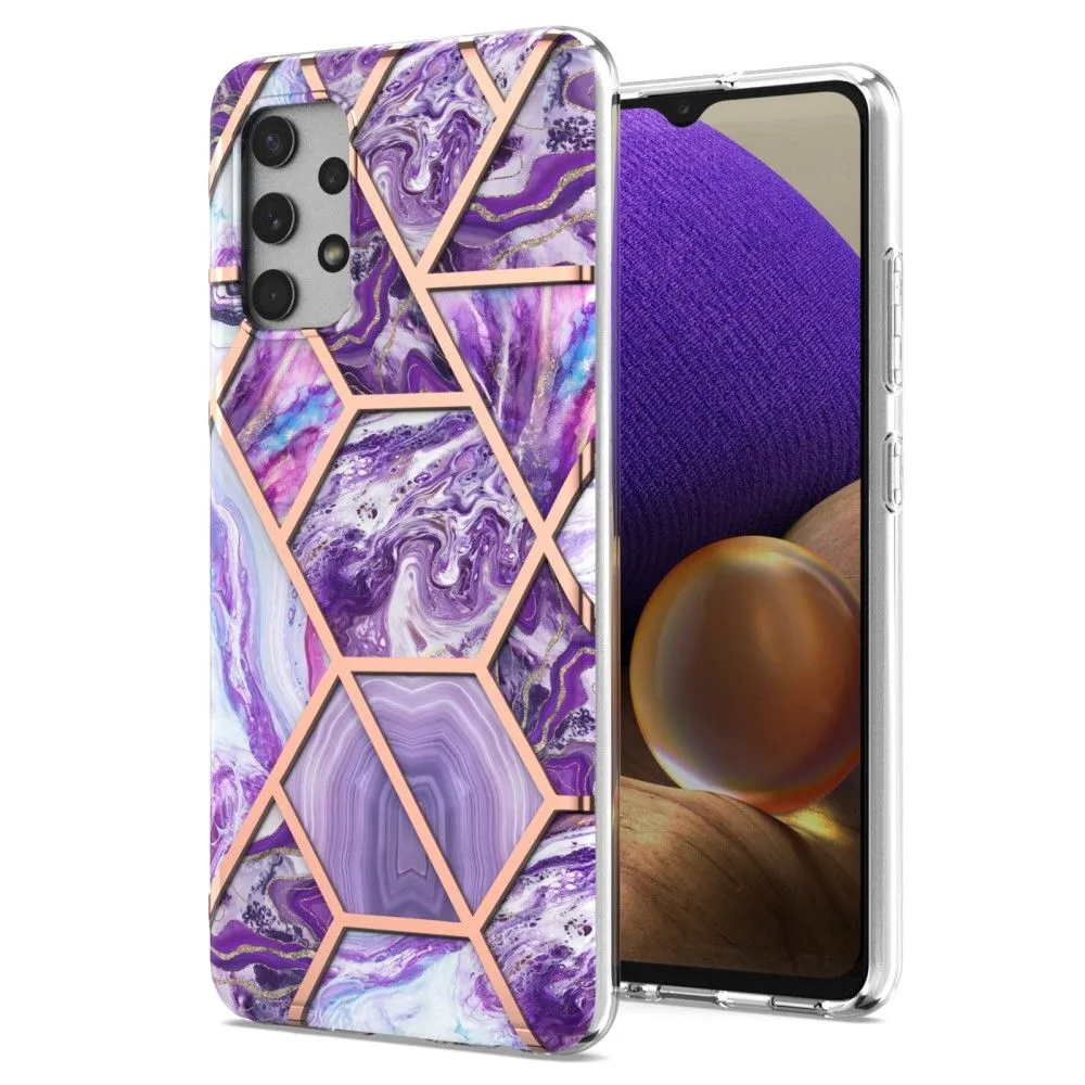 Marble Samsung Galaxy A32 case - Dark Purple