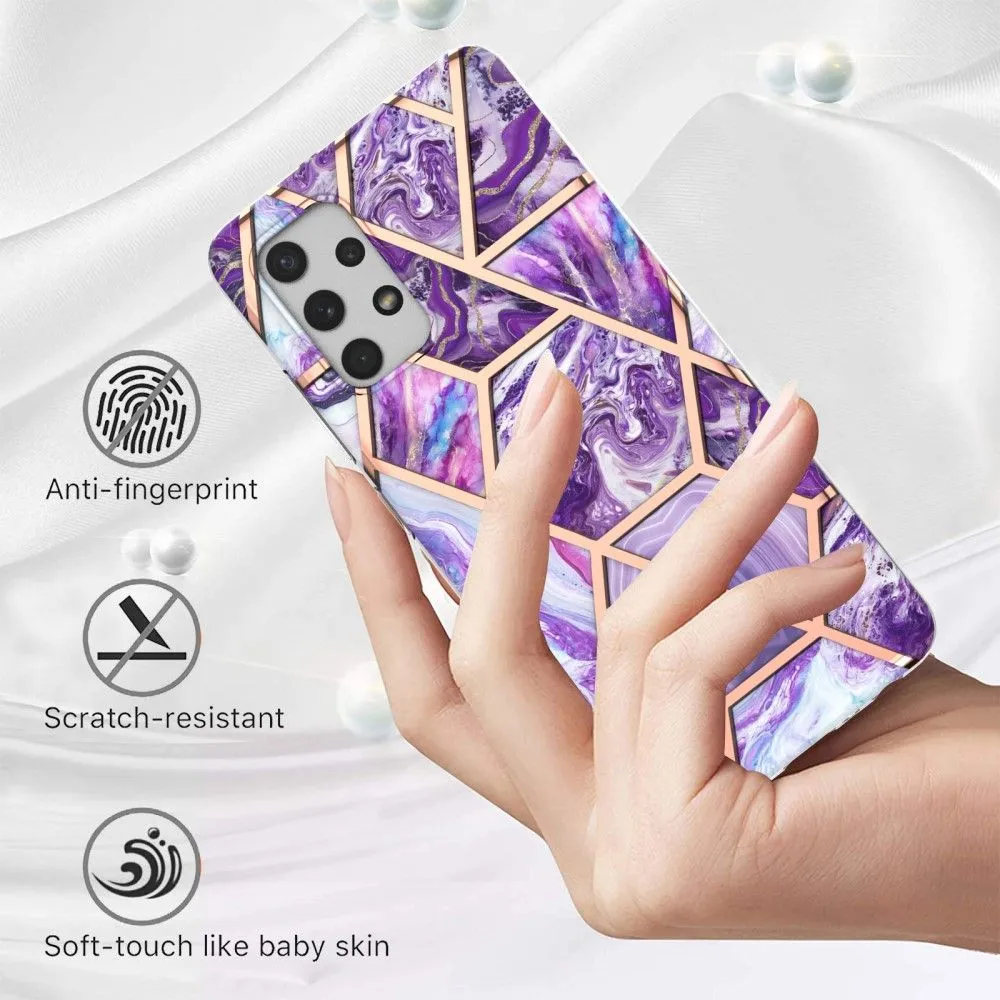 Marble Samsung Galaxy A32 case - Dark Purple