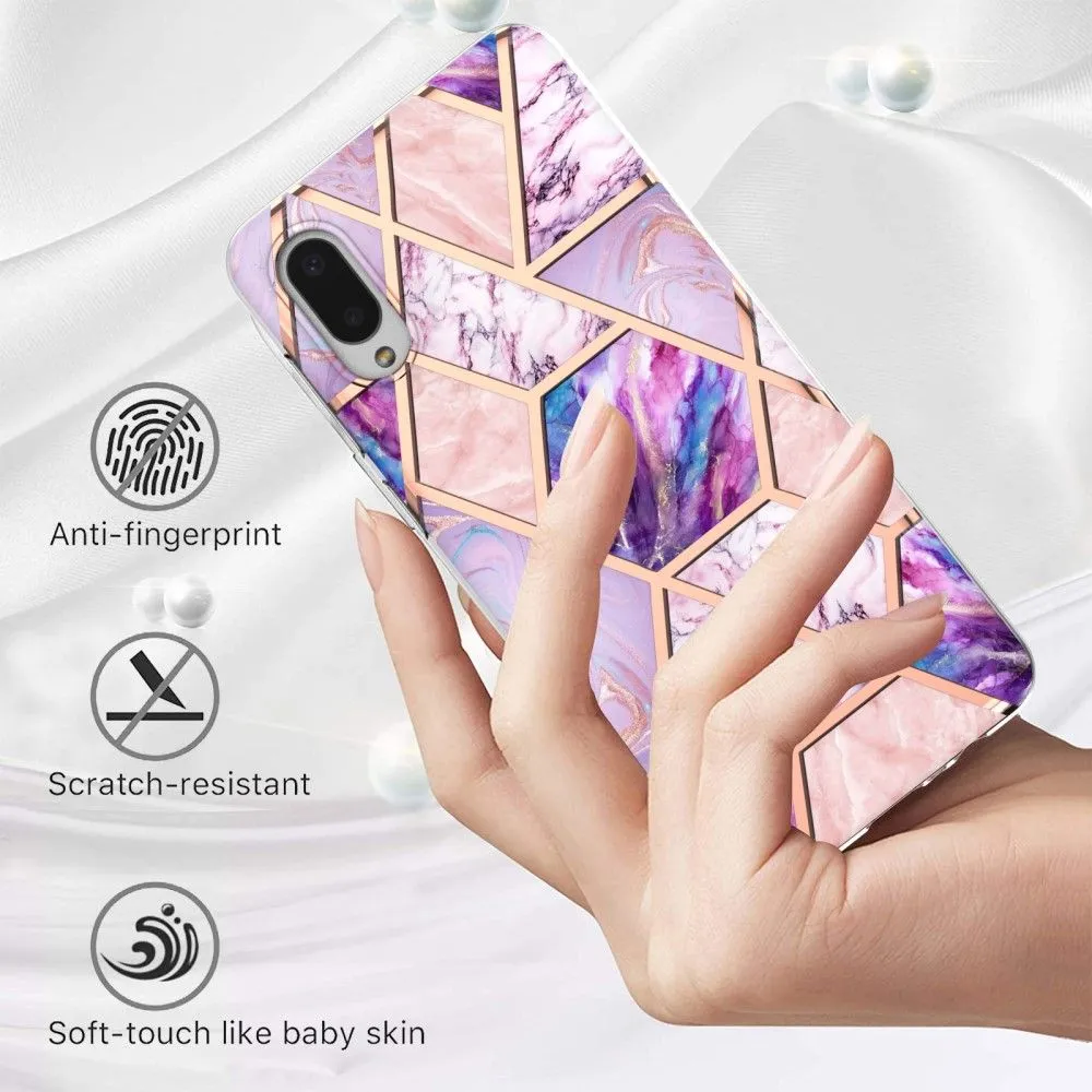 Marble Samsung Galaxy M02 / A02 case - Light Purple