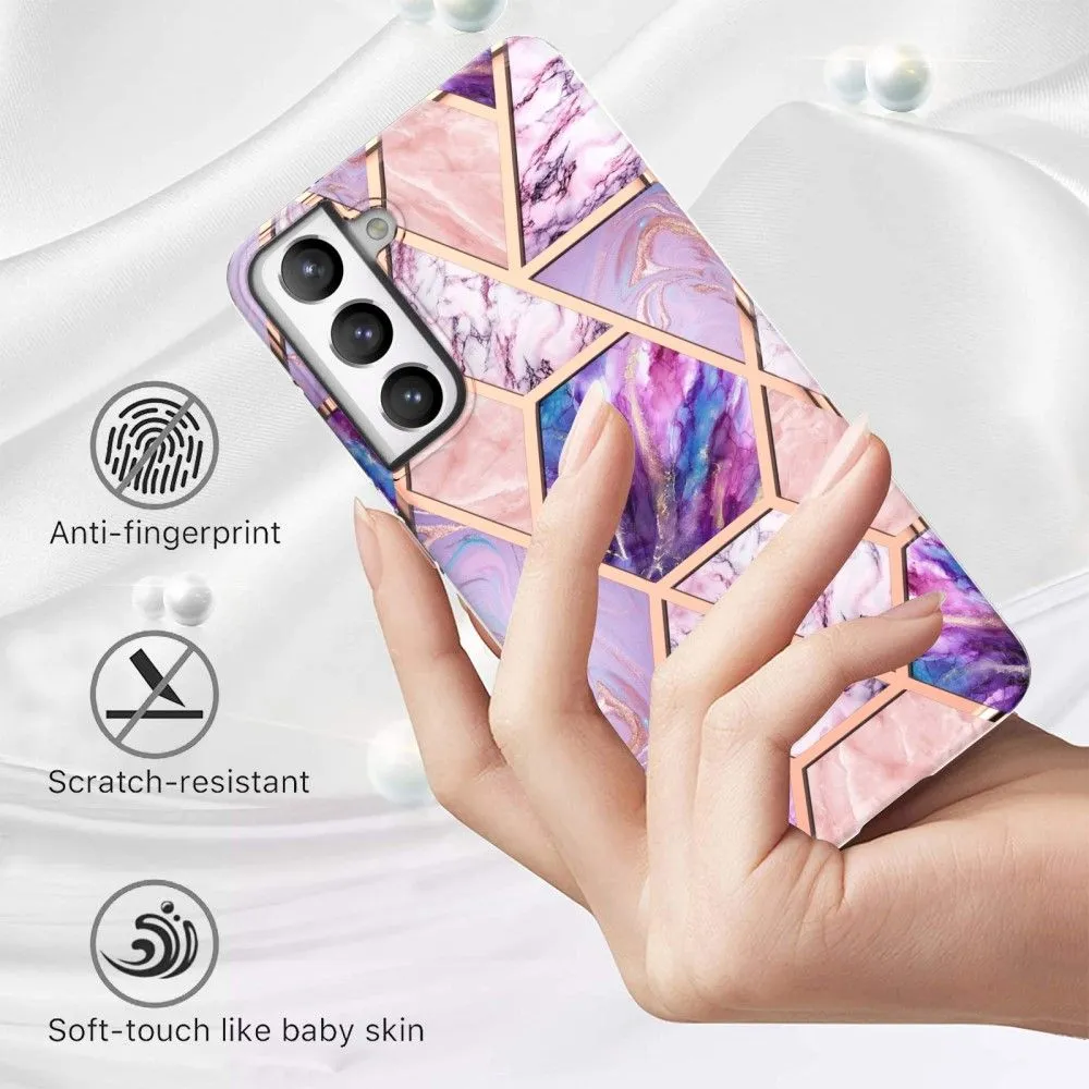 Marble Samsung Galaxy S21 FE case - Light Purple