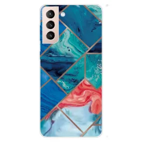 Marble Samsung Galaxy S22 case - Blue and Orange Marble