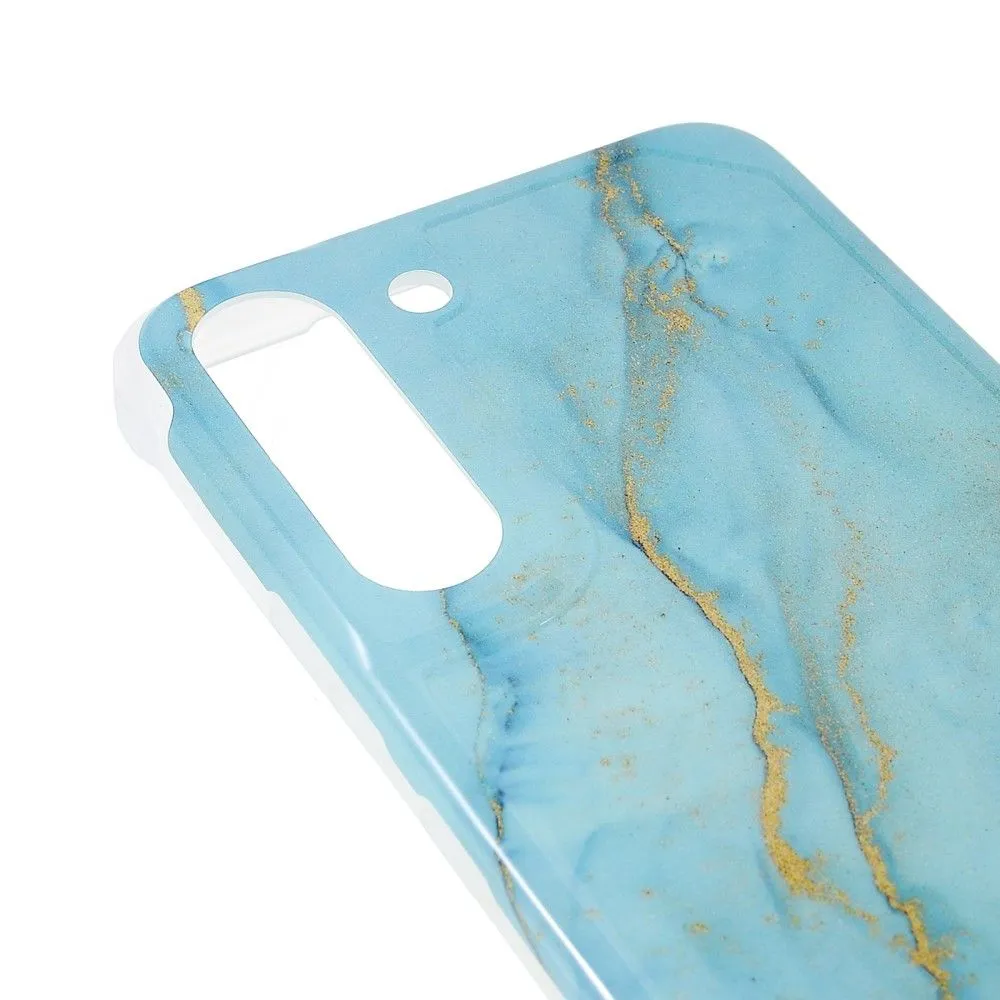 Marble Samsung Galaxy S22 Plus case - Veiny Blue Marble