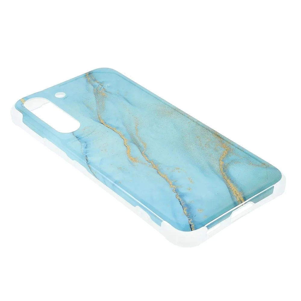 Marble Samsung Galaxy S22 Plus case - Veiny Blue Marble