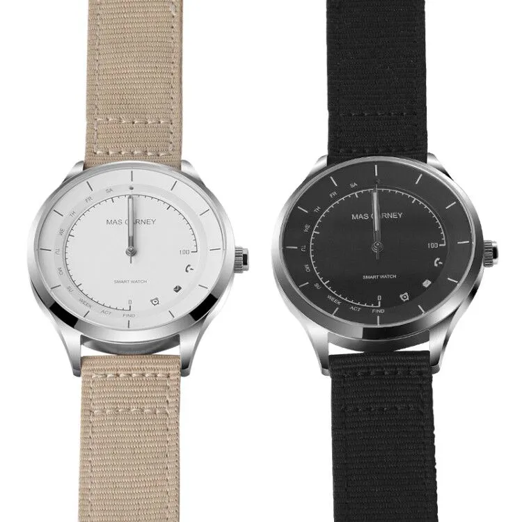 MAS CARNEY Nylon Strap Hybrid Smartwatch