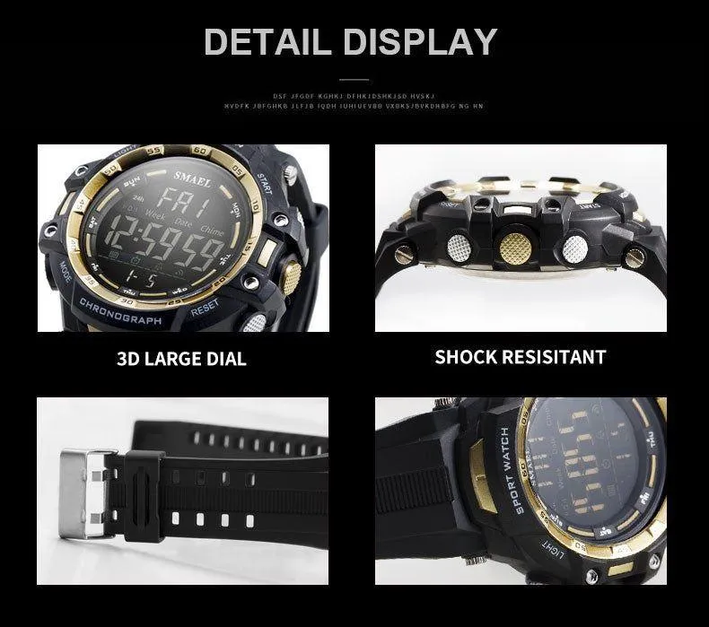 Men Watches Digital LED Light Simple Watch Shock Men's Military Watches Top Brand Luxury 1350 Digital Wristwatches Sports