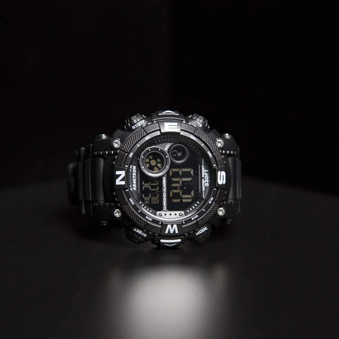 Men's Digital Chronograph Resin Strap Watch