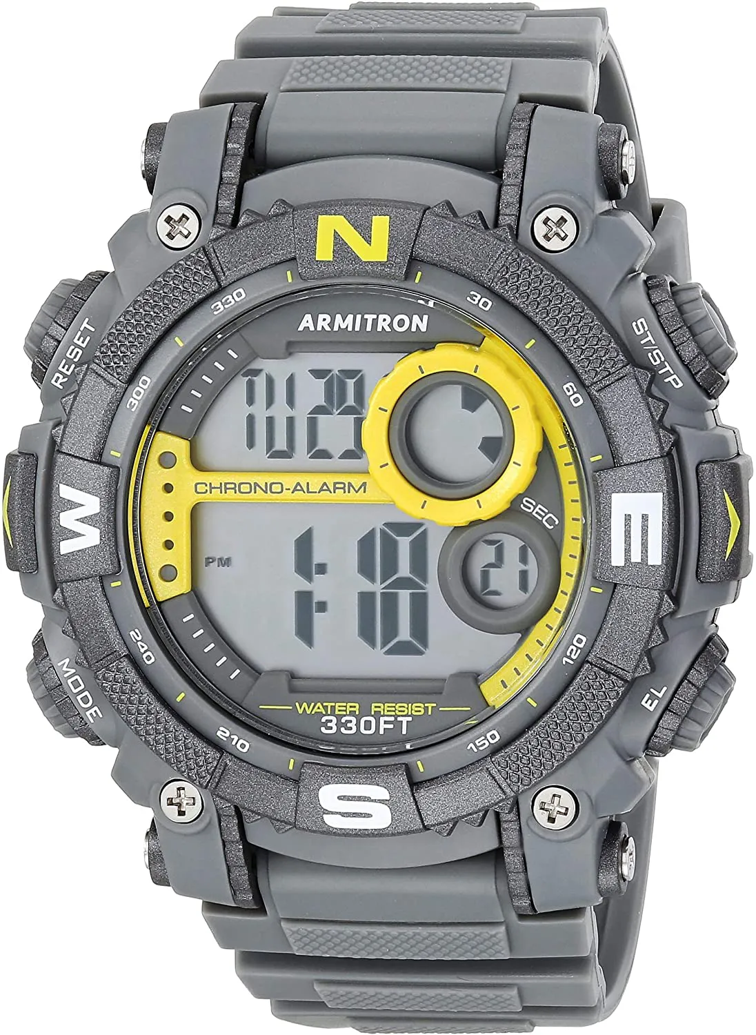 Men's Digital Chronograph Resin Strap Watch